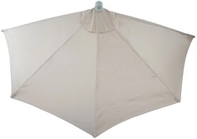 Slnečník polkruh Parla - polyester/hliník - 270cm krémová bez podstavca