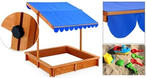 Drevené pieskovisko s clonou