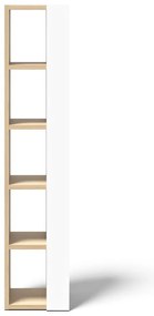 Biela knižnica v dekore duba 40x188 cm Ella - TemaHome