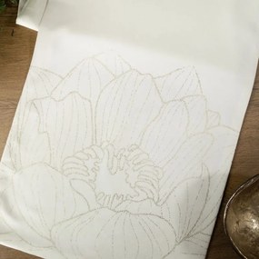 Dekorstudio Elegantný zamatový behúň na stôl BLINK 13 biely Rozmer behúňa (šírka x dĺžka): 35x180cm