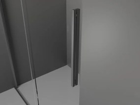 Mexen Velar, posuvné sprchové dvere do otvoru 130 cm, 8mm šedé sklo, brúsený grafit, 871-130-000-41-95