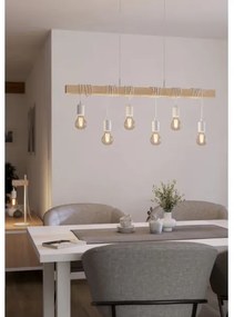 Eglo 43705 - Závesný luster TOWNSHEND na lanku 6xE27/60W/230V