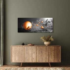 Obraz oranžových abstraktných gulí (120x50 cm)