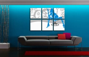 Ručne maľovaný POP Art obraz Blue Woman | rôzne rozmery