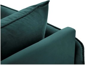 Petrolejovozelená zamatová leňoška Cosmopolitan Design Vienna, pravý roh