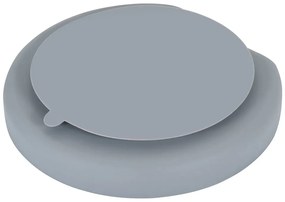 Sivý silikónový detský tanier 19x20,5 cm – Kindsgut
