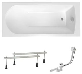 Obdĺžniková vaňa SAT Savero plus 160x75 cm akrylát ľavá aj pravá SATSAV1600APN, 1 ks