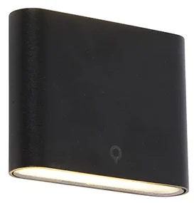 Moderná vonkajšia nástenná lampa čierna 11,5 cm vrátane LED IP65 - Batt