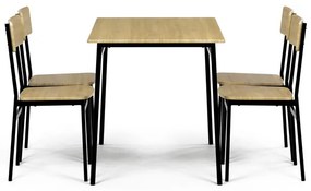 Autronic BONTEC Jedálenský set so 4 stoličkami, 110x70x76cm, mdf, divoký dub, AUT-O2155 OAK Farba: Prírodné