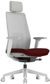 KREDE Kancelárska stolička K10 WHITE červená