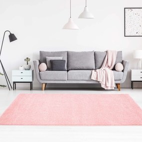 Dekorstudio Moderný koberec MODA SOFT - Ružový Rozmer koberca: 140x200cm
