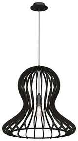 Amplex 5020 - Závesné svietidlo OCTO na lanku 1xE27/20W/230V čierne