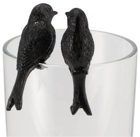 Dekorácia na kvetináč KOLIBRÍK čierna