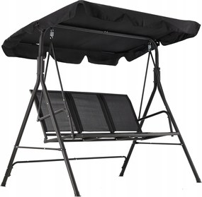 Garden Line ZÁHRADNÁ HOJDAČKA S TEXTILENE 170 x 110 x 153 cm ČIERNA