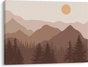 Obraz - Hnedé pohorie N⁰1 (70x50 cm)