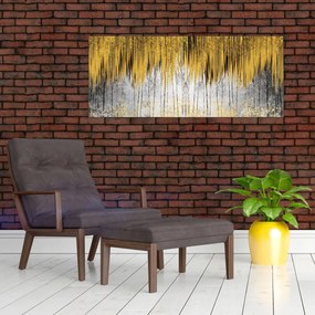 Obraz - Zlaté čiary (120x50 cm)