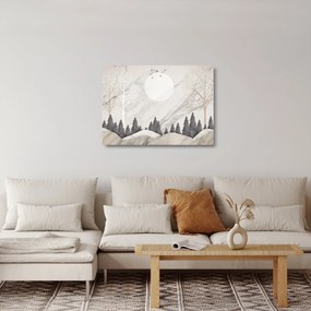 Sklenený obraz - Zimná krajina (70x50 cm)