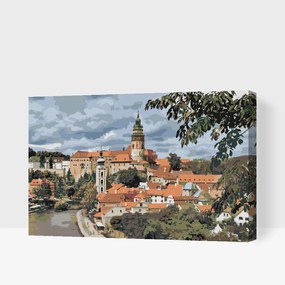 Gario Maľovanie podľa čísel Český Krumlov Rozmery: 60 x 40 cm, Rámovanie: S vnútorným rámom
