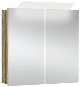 Camargue Orion Zrkadlová skrinka s LED osvetlením, 73 × 68 × 16 cm, dub Sanremo