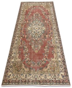 Ručne tkaný vlnený koberec Vintage 10175 rám / ornament, béžový / červený