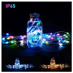 ECOLIGHT Osvetlenie vianočného stromčeka IP65 RGB LED pásik 10m 100led