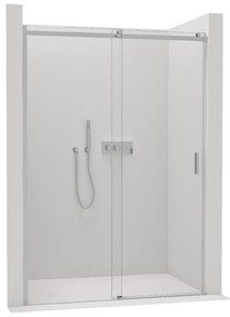 Cerano Santoro, sprchové posuvné dvere 140x195 cm, 6mm číre sklo, chrómový profil, CER-CER-424942