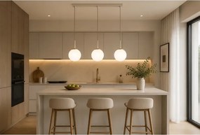 Brilagi - Závesný luster MILO na lanku 3xE27/60W/230V béžová/zlatá