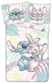 Jerry Fabrics Bavlnené obliečky Lilo and Stitch "Leaves", 140 x 200 cm, 50 x 70 cm