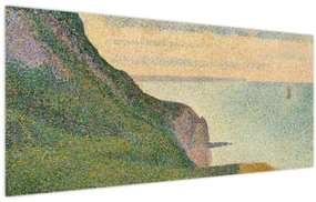 Obraz - Georges Seurat, Seascape at Port-en-Bessin, Normandy, reprodukcia (120x50 cm)