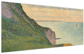 Obraz - Georges Seurat, Seascape at Port-en-Bessin, Normandy, reprodukcia (120x50 cm)