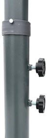 Slnečník kovový  ø 350 cm - hnedá