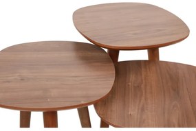 SADA 3x Odkladací stolík TYN hnedá