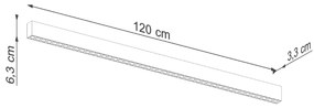Stropné LED svietidlo Soren 120, 1x LED 41w, 4000k, b