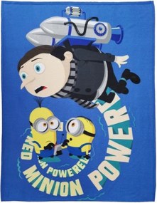 Deka fleecová modrá Mimoni 130x170 cm HALANTEX