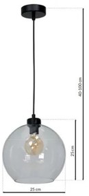 Nástenné svietidlo SANTIAGO 1xE27/60W/230V číra