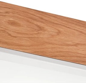 Stropné svietidlo OAK SQUARE 4xE27/15W/230V 39x39 cm dub/biela