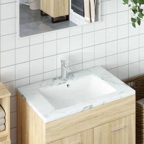 Kúpeľňové umývadlo biele 60x40x21 cm obdĺžnikové keramické 153728