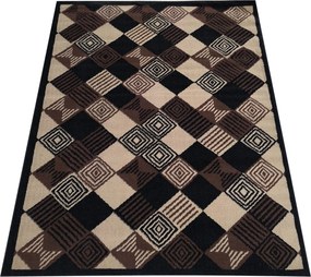 DY Hnedý koberec s geometrickým vzorom Alfa 17 Rozmer: 120x170 cm