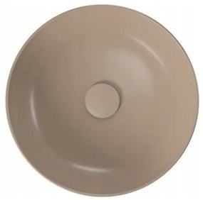 Cersanit Larga, umývadlo na dosku 40x40x13,5 cm, hnedá matná, K677-046