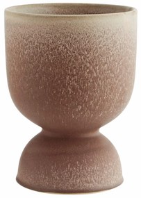 MADAM STOLTZ Kameninový kvetináč Brown Powder Round 23 cm