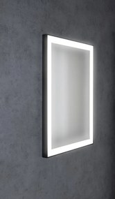 Sapho, GANO zrkadlo s LED osvetlením 60x80cm, čierna