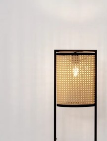 LED prírodno-čierna stolná lampa Erto