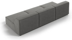 Sivá zamatová pohovka 240 cm Jodie – Micadoni Home