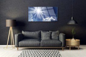 Obraz na skle Slnko krajina 100x50 cm