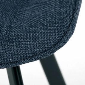 Jedálenská stolička VALEN — kov, látka, viac farieb Modrá