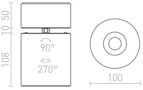 RED - Design Rendl - R12839 - LED Bodové svietidlo CONDU LED/20W/230V biela