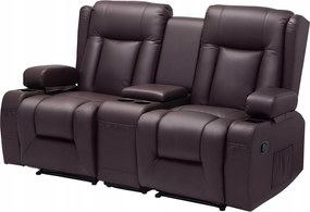 Rozkladacia pohovka s nastaviteľným kreslom a centrálnou elektrickou konzolou