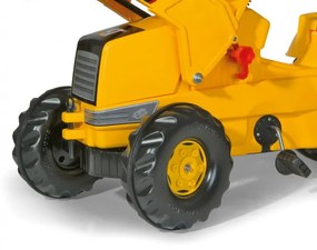 Šlapací traktor CAT s prednou aj zadnou lyžicou Rolly Toys 813001