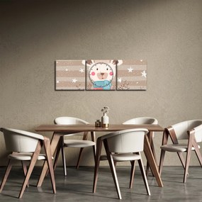 Obraz - Medvedica (s hodinami) (90x30 cm)