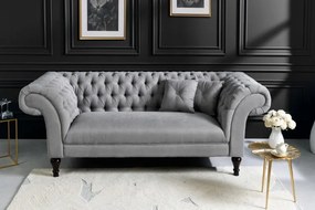 Pohovka Paris Chesterfield grey velvet